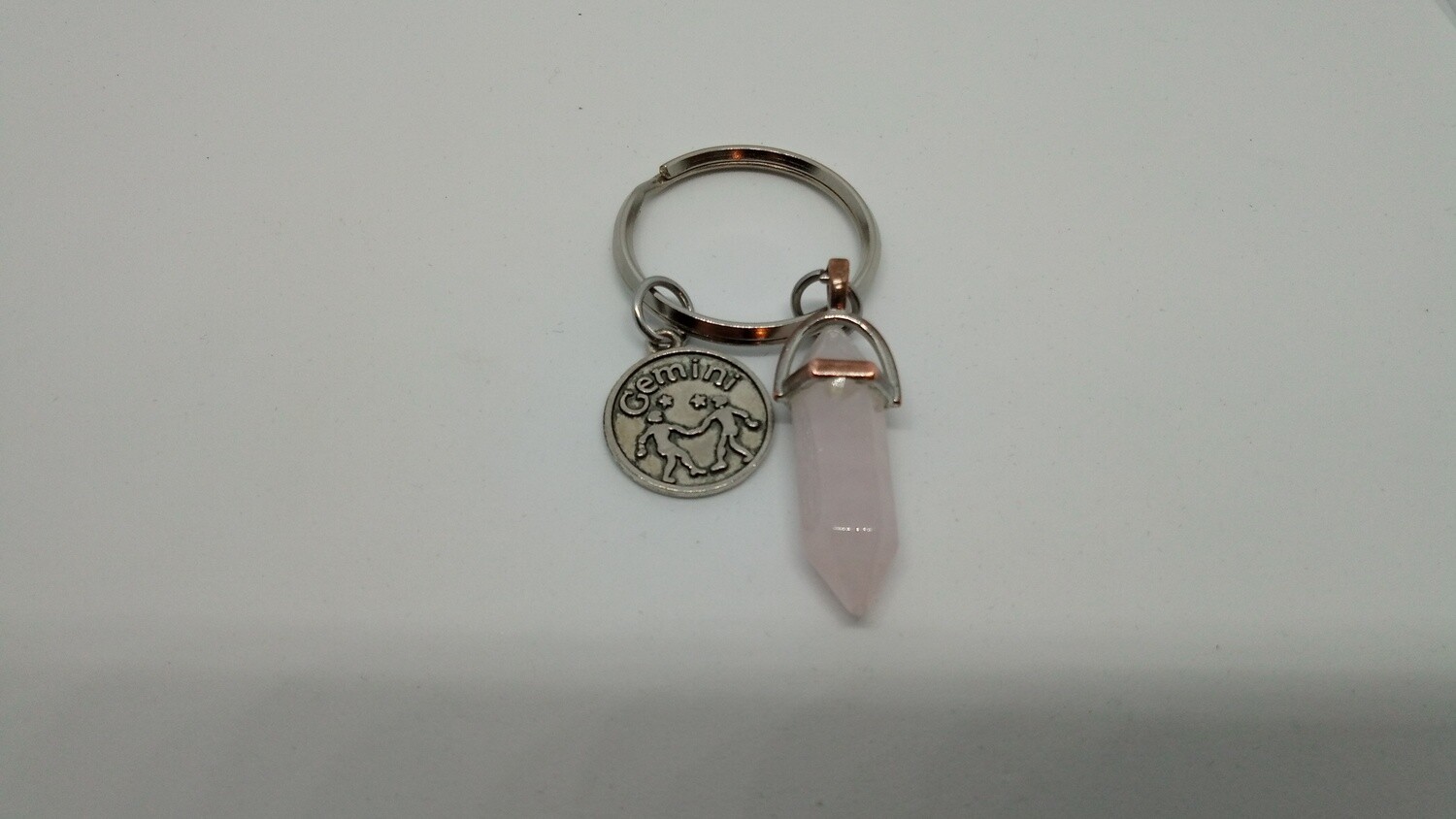 Zodiac signs with Stones pendant Key Chains