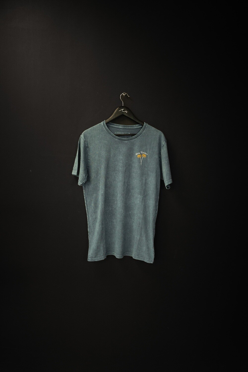 Remera Not Sun Flower Washed Azul