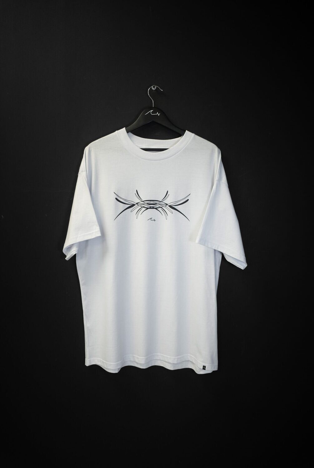 Remera Oversize White Spray de