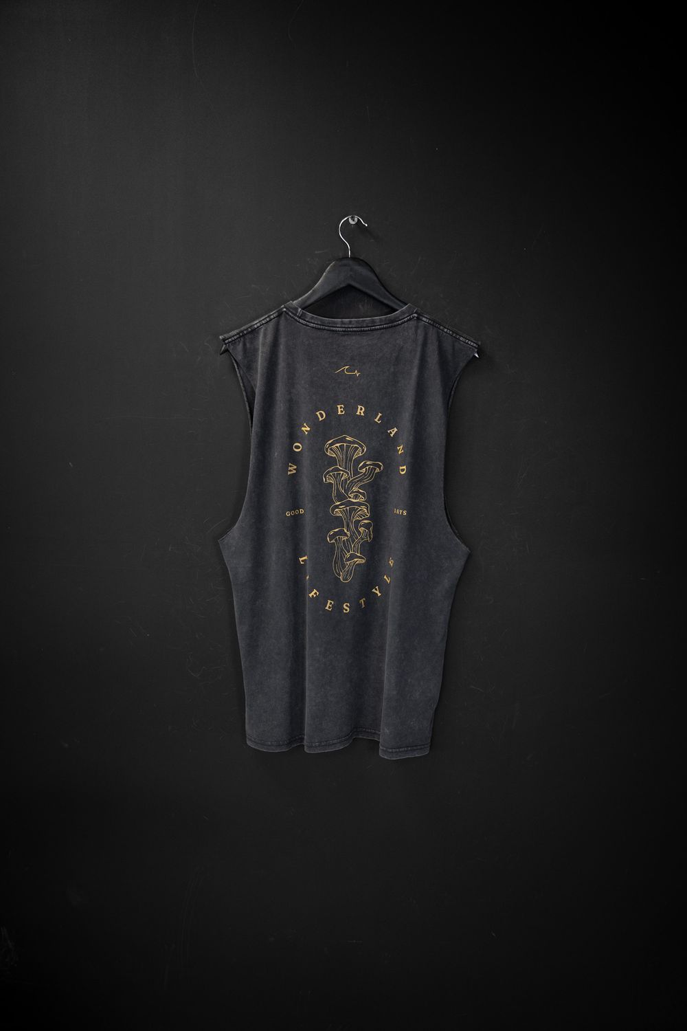 Musculosa Mush Black Washed de