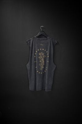 Musculosa Mush Black Washed de