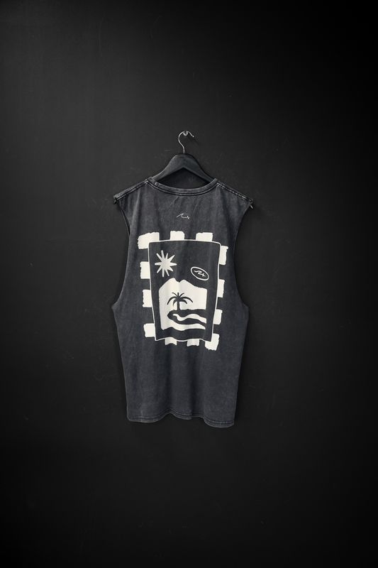 Musculosa Samambaia Black Washed de