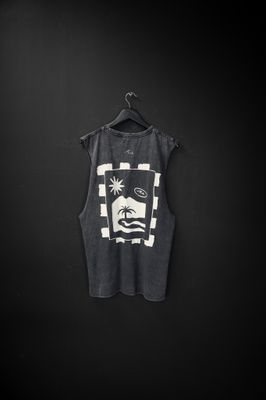 Musculosa Samambaia Black Washed de