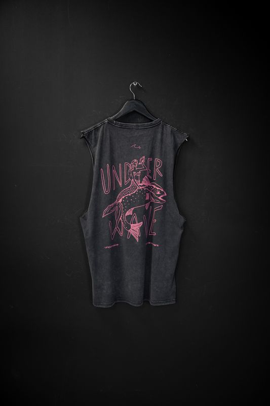 Musculosa Sardinha Black Washed de