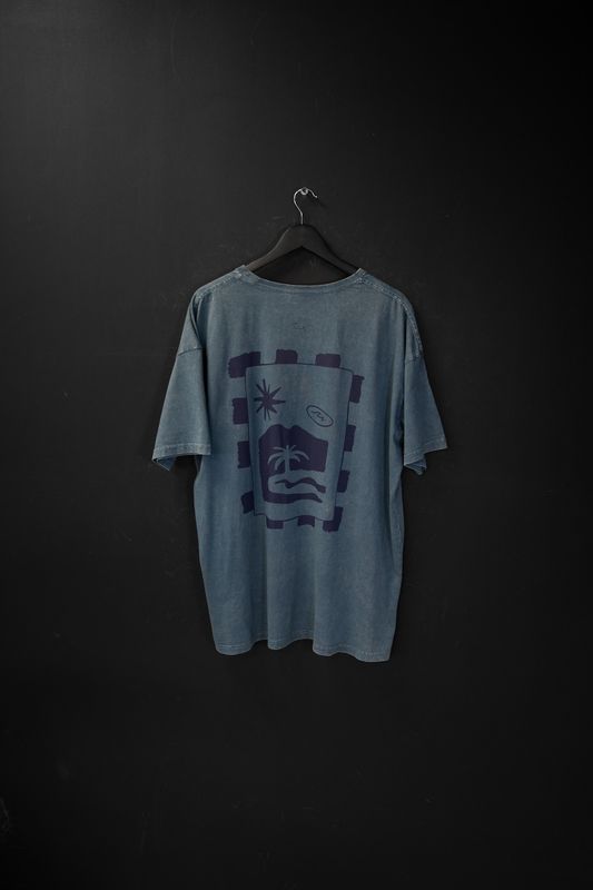 Remera Oversize Samambaia Blue Washed de
