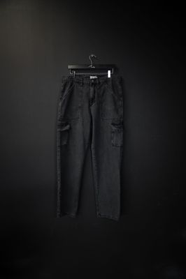 Pantalón Cargo Denim Black Washed