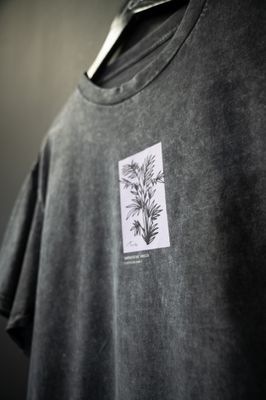 Remera Green House Black Washed Oversized-nw