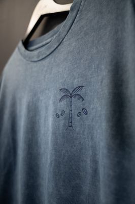 Remera Palm Blue Washed Oversized NW