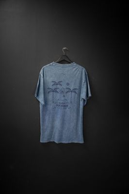 Remera Palm Blue Washed Oversized NW