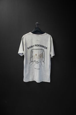 Remera Easy Mornings Green Washed oversize NW