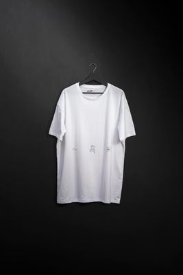 Remera Monstera White Over
