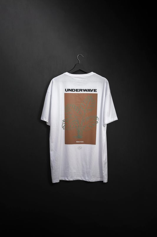 Remera Monstera White Over