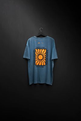 Remera Oversize Blue Sunset Festival Washed- de