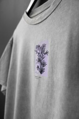 Remera Green House Grey Washed Oversized