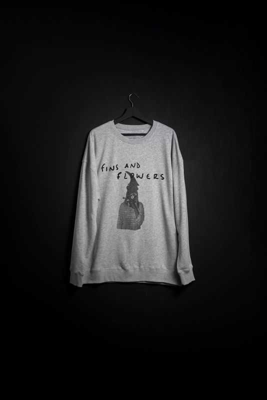 Crew Flowers Gris Melange new