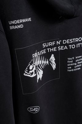 Hoodie Pez Black Washed new