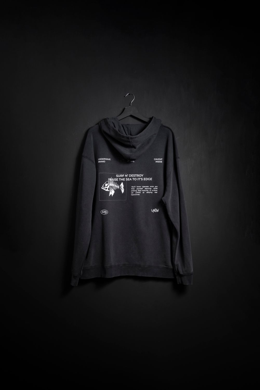 Hoodie Pez Black Washed new