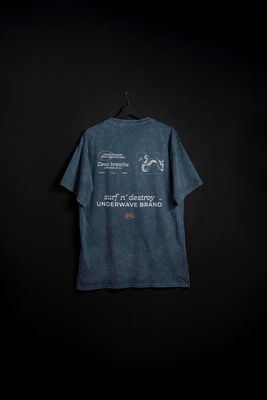Remera Oversize Union Azul Washed new