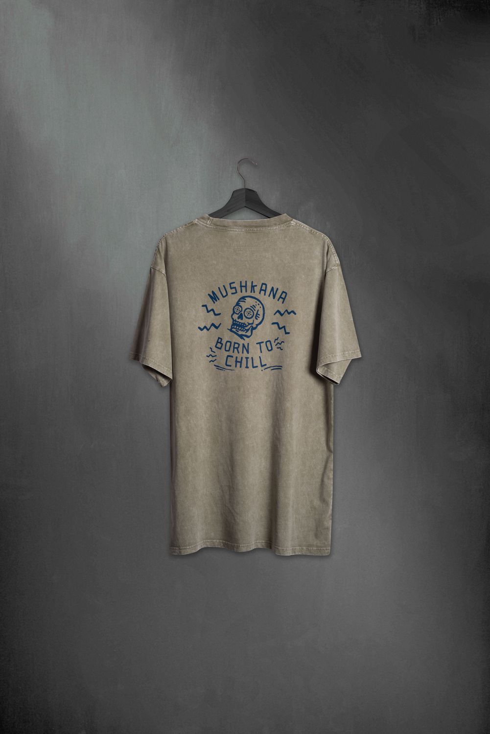 Remera Born2Chill Gris Oversize