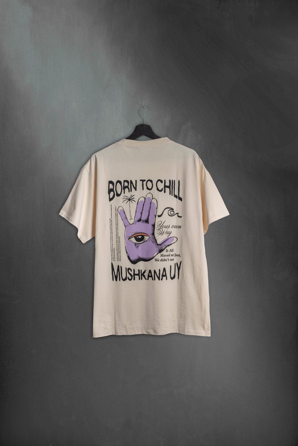Remera Over Vainilla Hand to chill ss