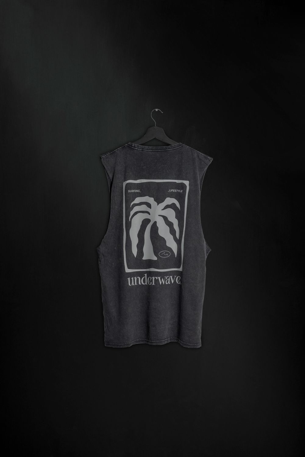 Musculosa Palmiye Black Washed ss