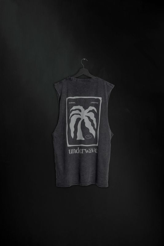 Musculosa Palmiye Black Washed ss