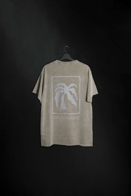 Remera Oversized Palmiye Washed Gris ss