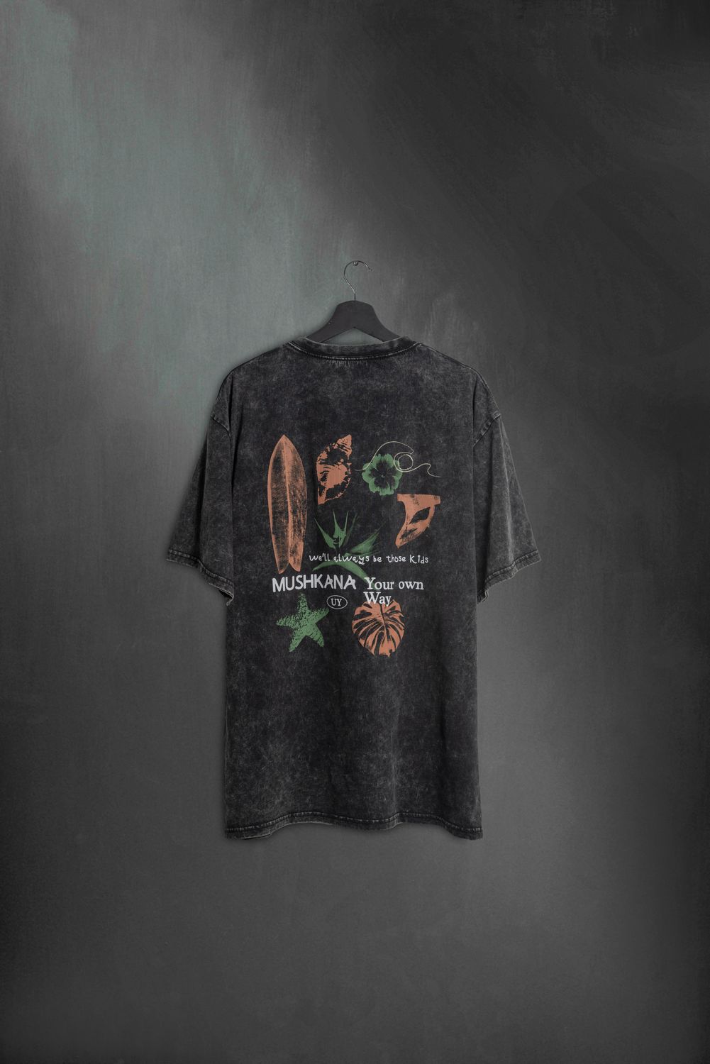Remera Oversize Black Washed Quilla SS