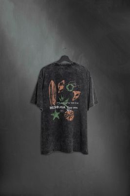 Remera Oversize Black Washed Quilla SS