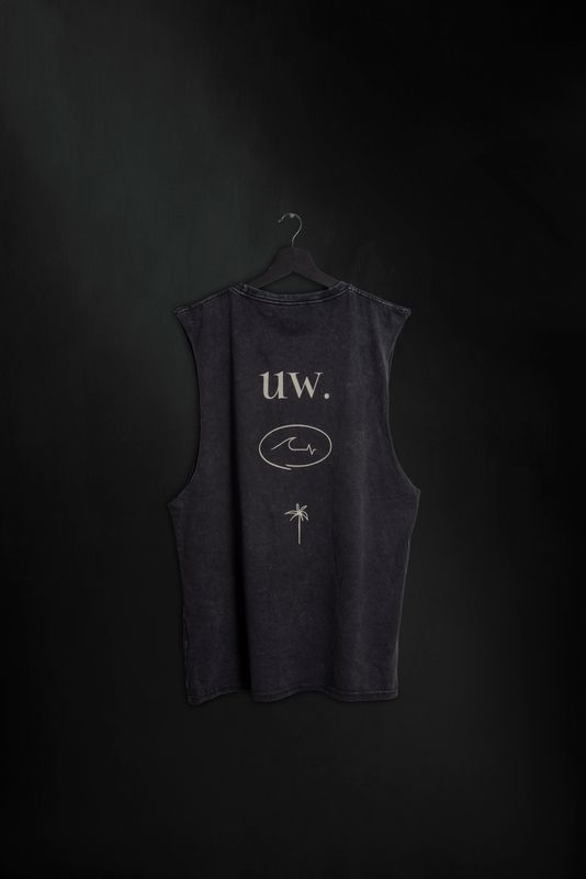 Musculosa Nalu Black Washed ss