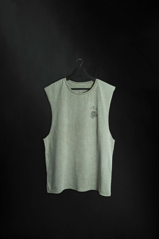 Musculosa Grey Washed Rocha ss