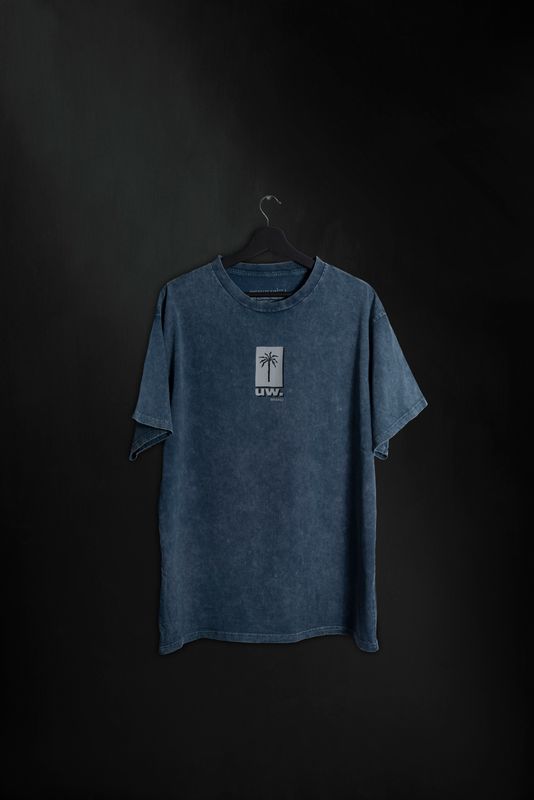 Remera Oversize Midori Blue Washed ss