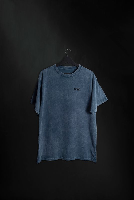 Remera Oversize On Point Blue Washed SS