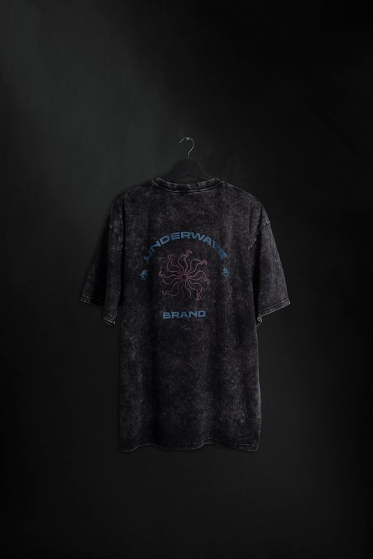 Remera Oversize Black Washed Solarium SS