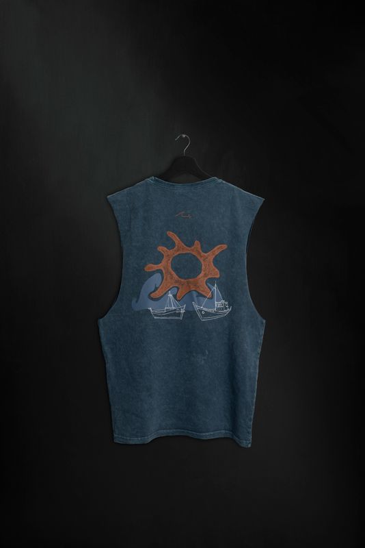 Musculosa Pedre Blue Washed ss