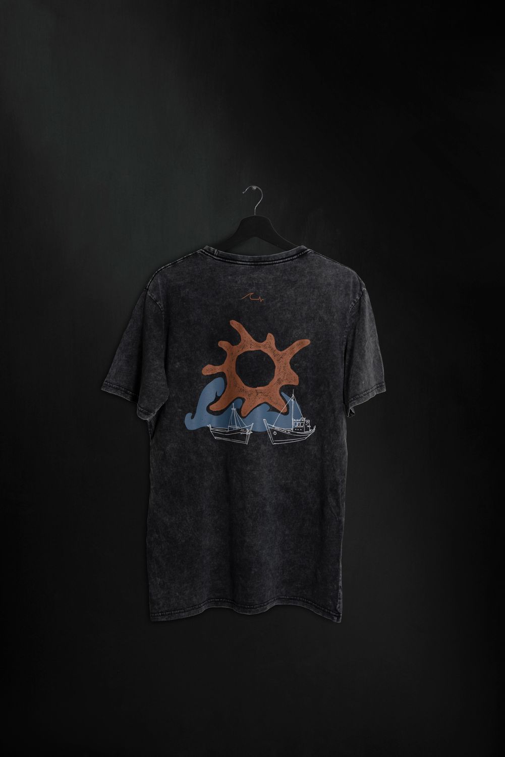 Remera Pedre Black Washed Classic Fit ss