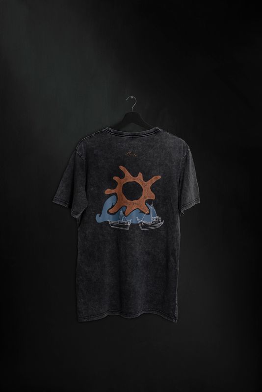 Remera Pedre Black Washed Classic Fit ss