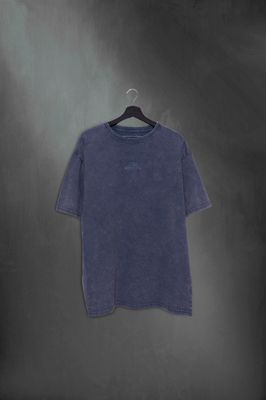 Remera Over Azul Washed Mushkana aa