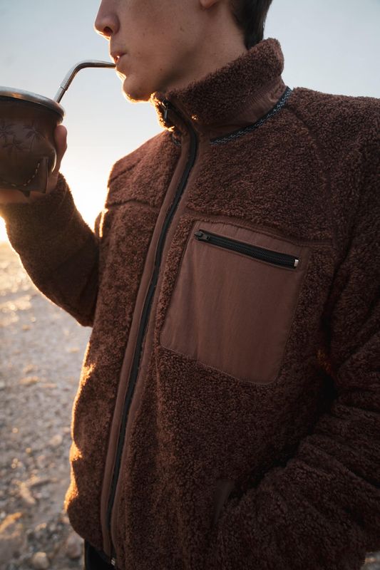 Campera Sherpa Teddy Brown