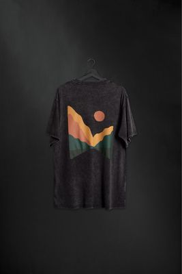 Remera Humahuaca Black Washed Oversize ss