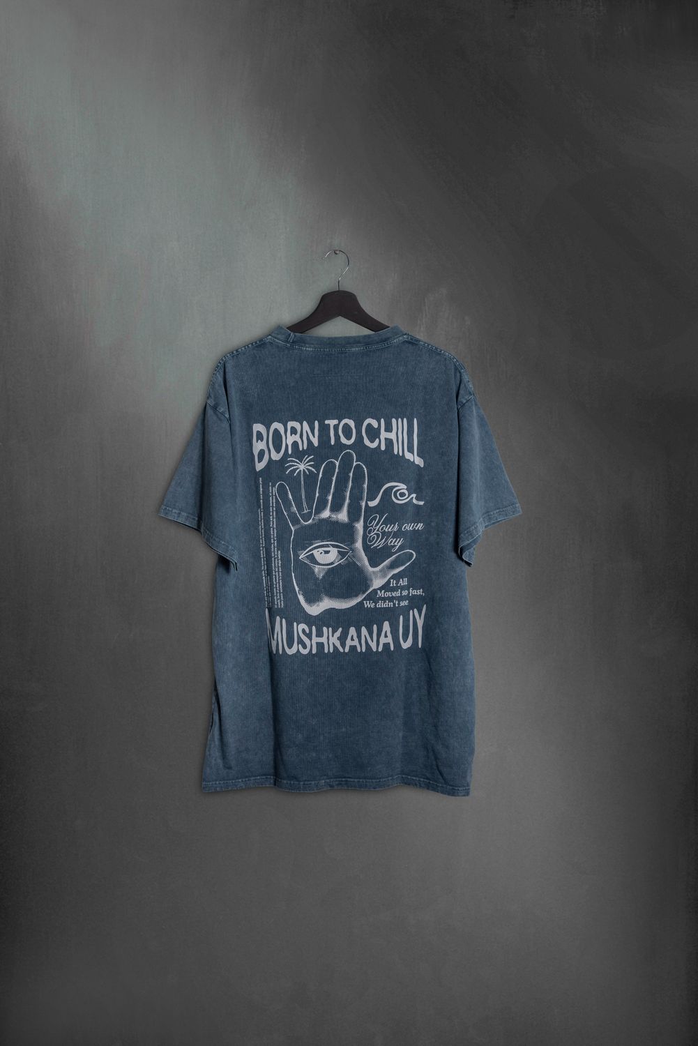 Remera Over Blue Washed Hand to Chill ss