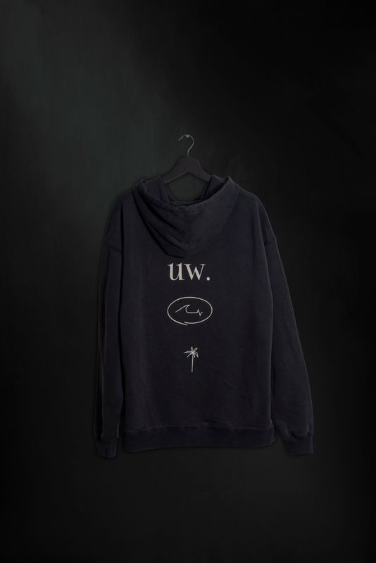 Hoodie Nalu Oversized Black Washed ss