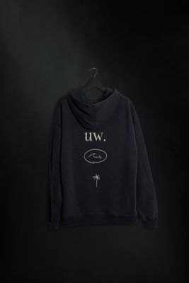 Hoodie Nalu Oversized Black Washed ss