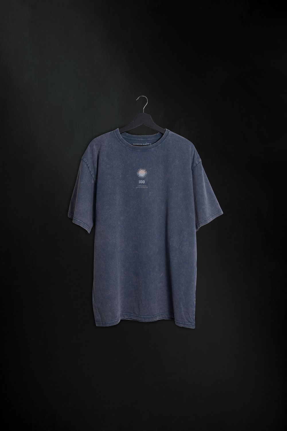 Remera Corona Living Blue Washed Oversize AA