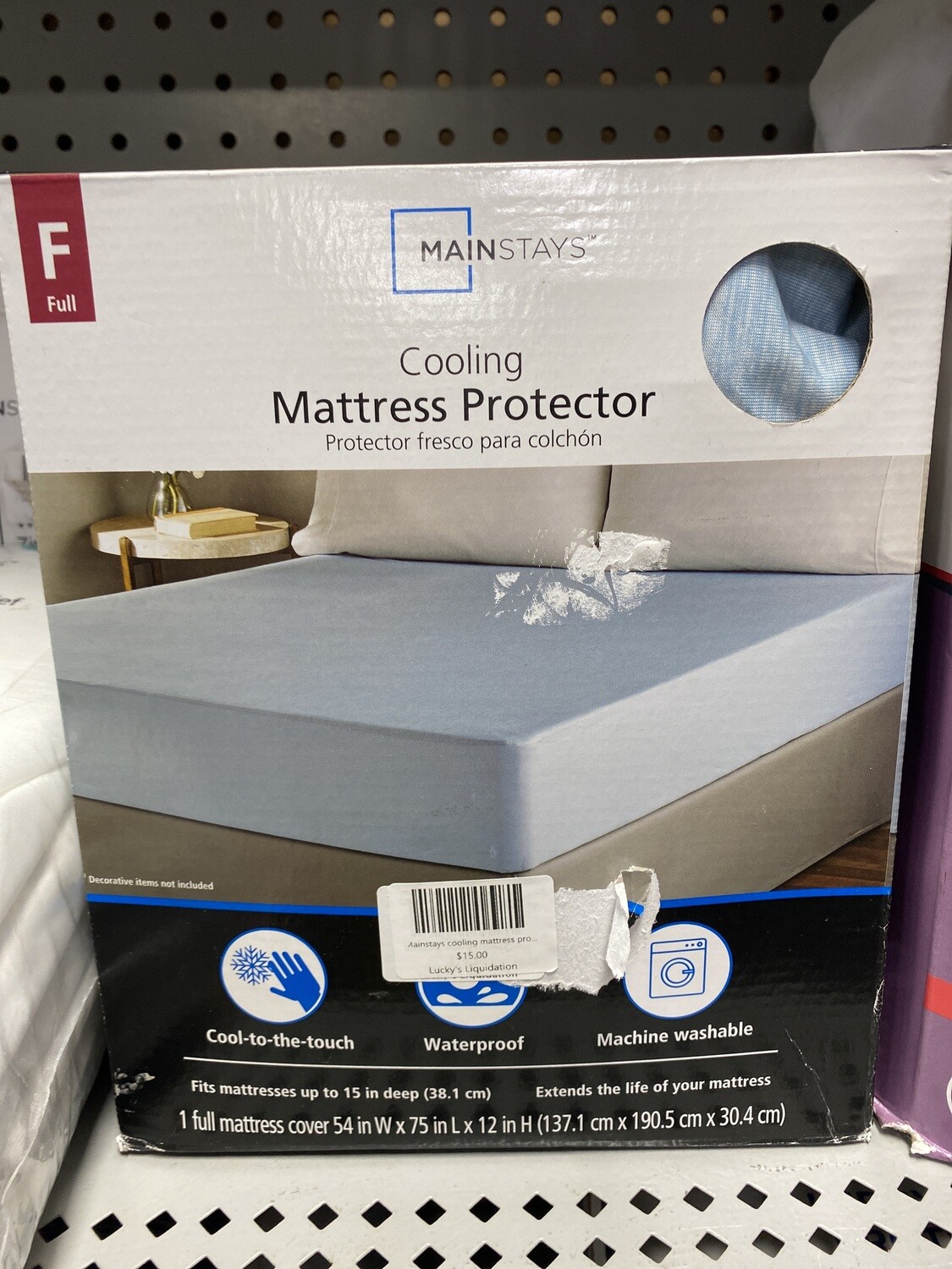 Mainstays cooling mattress protector full size