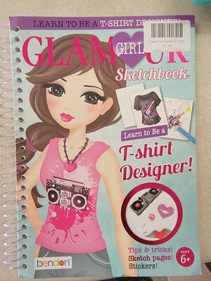 Glamour Girl Sketchbook T Shirt Designer