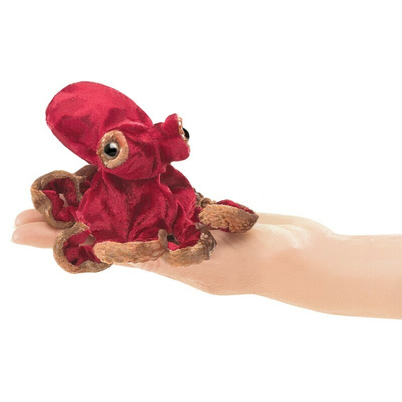 Red Octopus Finger Puppet