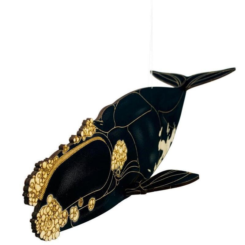Right Whale Wood Model