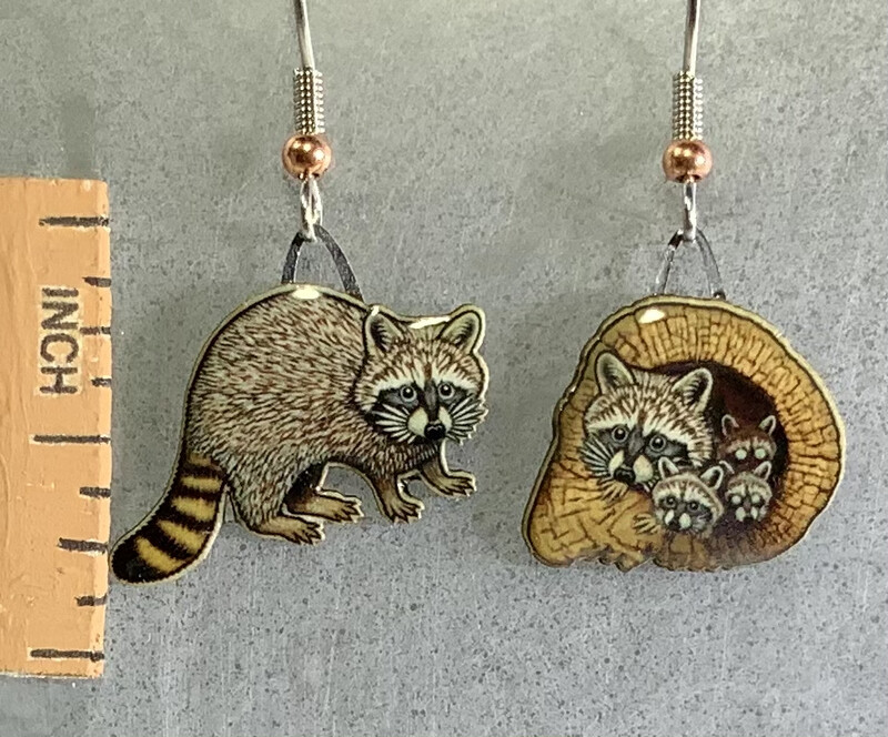 Jabebo Raccoon Earrings
