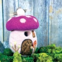 Felt Birdhouse - Mushroom